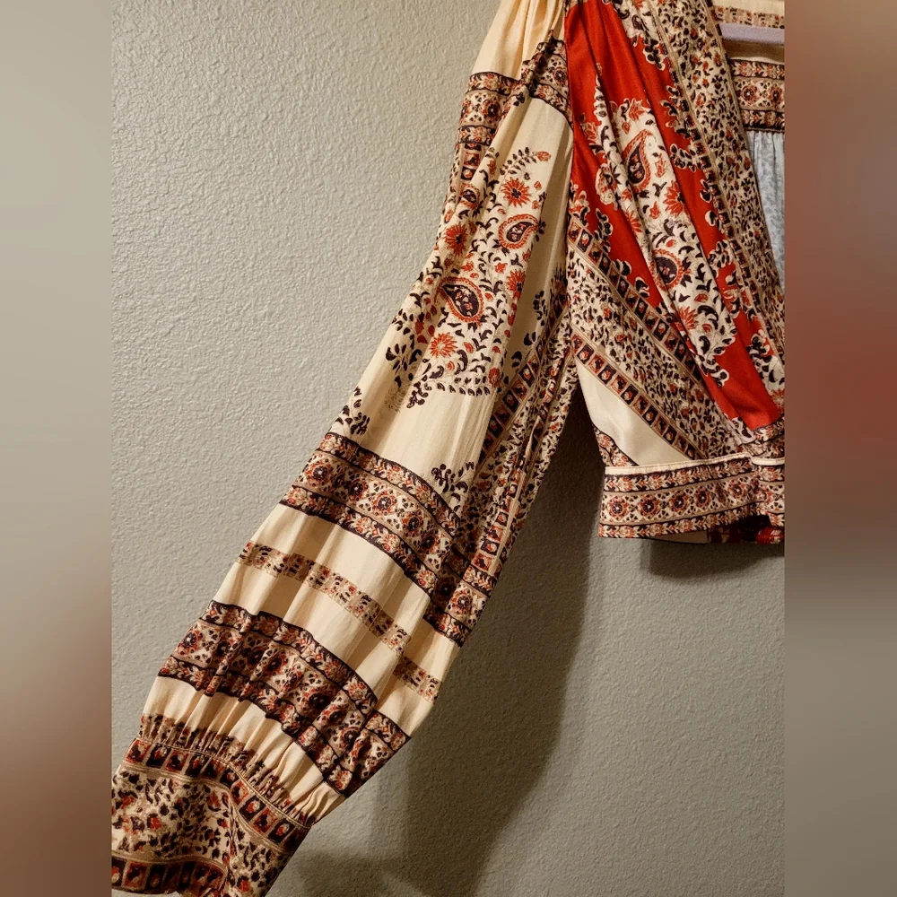 Free People bohemian style blouse. NWOT - Picture 3 of 6